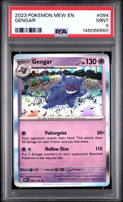 2023 Pokemon MEW EN 151 - GENGAR #94 (HOLO) - PSA 9, MINT! Fresh Slab! - Image 4