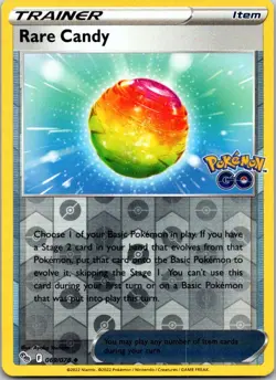 Rare Candy Reverse Holo Uncommon Pokemon GO 069/078 NM - Image 1