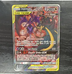 Pokemon Naganadel & Guzzlord GX 224/236 Sm-Cosmic Eclipse Ultra Rare Holo - Image 1