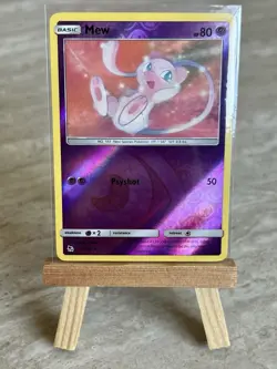 Pokemon TCG Mew 32/68 Hidden Fates Reverse Holo Rare (English) - LP - Image 1