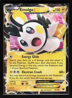 Emolga EX Holo Ultra Rare Pokemon XY Base Set 46/146 MP - Image 1