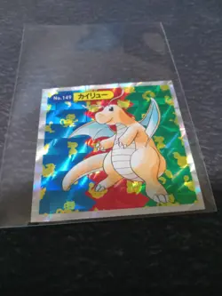 Pokemon Topsun Carddass 1997 Sugimori Dragonite Prism PSA Charizard not PSA CGC - Image 3