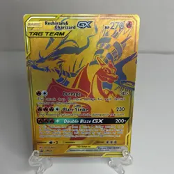 Pokemon Reshiram & Charizard GX SM247 Sun & Moon Promo TAG TEAM Holo 270HP - Image 1