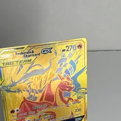 Pokemon Reshiram & Charizard GX SM247 Sun & Moon Promo TAG TEAM Holo 270HP - Image 3