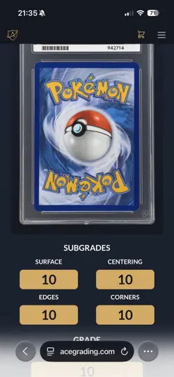 Mega Emboar EX SIR 273/217 Ascended Hero’s Pokemon Ace 10 PERFECT SUBGRADES! - Image 3