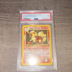 Pokemon TCG Gym Challenge Blaine's Arcanine 1/132 Holo Rare Unlimited PSA 7 - Image 1