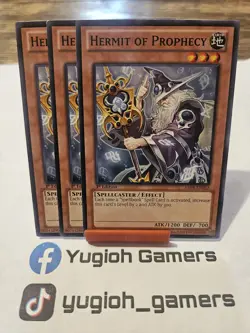 Yu-Gi-Oh Hermit Of Prophecy X3 ABYR 1st Edition Common Light Played - Image 1