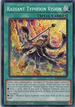 Rarity Collection 5 Secret Rare RA05-EN075 Radiant Typhoon Vision - Image 1