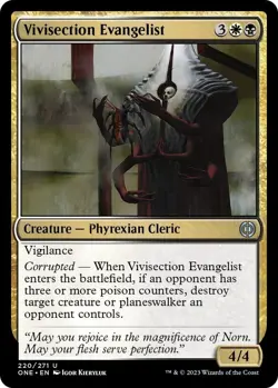 NM Vivisection Evangelist, MTG, Phyrexia: One, Magic the Gathering, 220 - Image 1