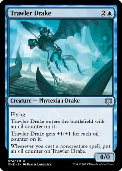 NM Trawler Drake, MTG, Phyrexia: One, Magic the Gathering, 74 - Image 1