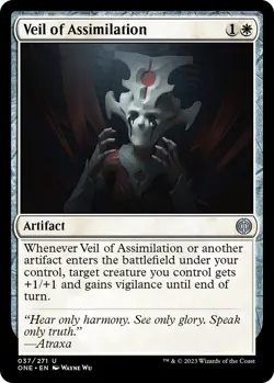 NM Veil of Assimilation, MTG, Phyrexia: One, Magic the Gathering, 37 - Image 1