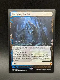 MTG Creeping Tar Pit M Zendikar Rising Expeditions #24 - Image 1