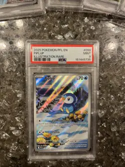 2025 Piplup 098/094 Pokemon Illustration Rare Phantasmal Flames PSA 9 - Image 2