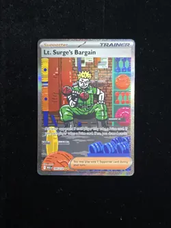 Lt. Surge's Bargain 185/132 SIR ME: Mega Evolution Pokemon TCG NM - Image 1