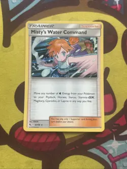 Pokemon Misty’s Water Command 63/68 - Holo Rare - SM Hidden Fates - Image 1