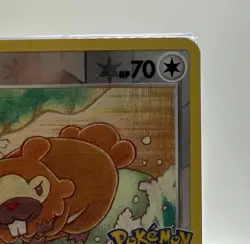 Bidoof 059/078 Peelable Ditto Reverse Holo Pokemon GO Stamp Pokemon TCG Card - Image 3