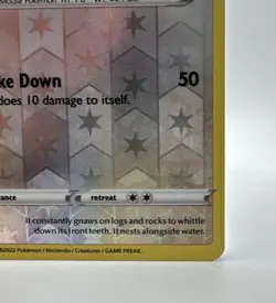 Bidoof 059/078 Peelable Ditto Reverse Holo Pokemon GO Stamp Pokemon TCG Card - Image 4