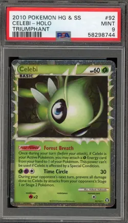 Pokemon Celebi Prime Triumphant Holo Ultra Rare #92 PSA 9 Mint - Image 1