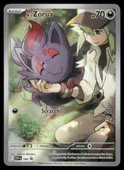 Pokemon Cards N's Zorua 189 Scarlet & Violet Promo Holo Promo NM - Image 1