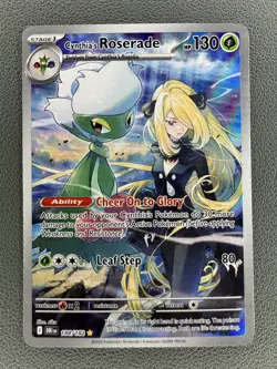 Pokemon TCG Cynthia's Roserade 184/182 Destined Rivals Illustration - NM - Image 1