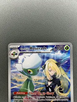 Pokemon TCG Cynthia's Roserade 184/182 Destined Rivals Illustration - NM - Image 2