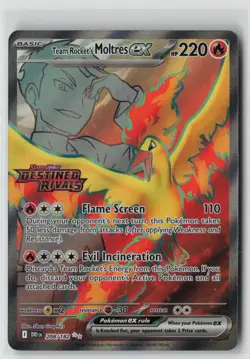 Team Rocket's Moltres ex Holo Ultra Rare SV10: Destined Rivals 208/182 NM - Image 1