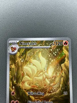 Pokemon Ninetales 199/197 Obsidian Flames Illustration Holo TCG SV03 - Image 2