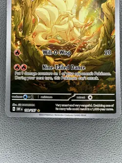 Pokemon Ninetales 199/197 Obsidian Flames Illustration Holo TCG SV03 - Image 3