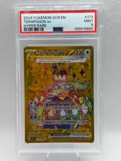 2024 Pokemon Terapagos ex Hyper Rare #173 PSA 9 - Image 1