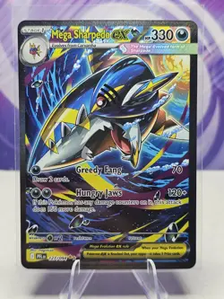 Mega Sharpedo ex 127/094 Special Illustration Rare Phantasmal Flames Pokemon NM - Image 1