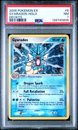 2005 POKEMON EX DEOXYS #8 GYARADOS-HOLO PSA 7 - Image 1