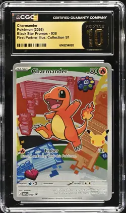 2026 Pokemon Charmander First Partner Illustration Collection CGC Pristine 10 38 - Image 1