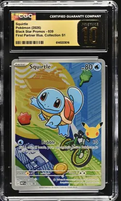 2026 Pokemon Squirtle First Partner Illustration Collection CGC Pristine 10 039 - Image 1