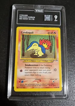 Cyndaquil 2002 WOTC Pokemon Neo Destiny 61 TAG 9 Mint - Image 2