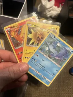 Pokemon Cards Moltres SM143, Articuno SM144, and Zapdos SM145 Black Star Mint - Image 1