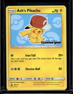 Pokemon SM Promos Ash's Pikachu SM113 - Image 1