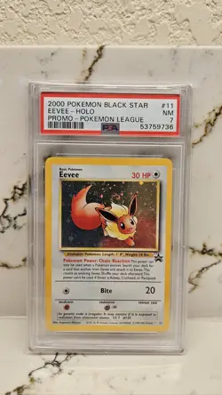 Pokemon TCG Eevee Holo Black Star Promo #11 Pokemon League 2000 - Image 1
