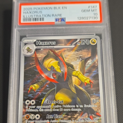 2025 Pokemon Haxorus Sv: Black Bolt Illustration Rare #147/086 Holo PSA 10 - Image 1