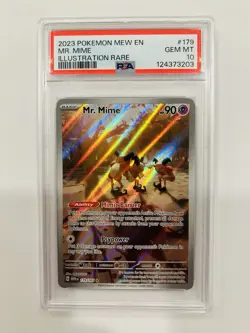 PSA 10 Pokemon 2023 Scarlet Violet 151 #179/165 Mr. Mime Illustration Rare - Image 1