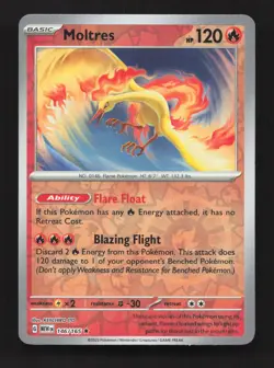 Moltres 146/165 Rare 151 Pokemon Reverse Holo Near Mint - Image 1