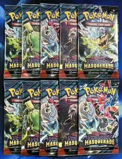 Pokemon 2024 Scarlet & Violet Twilight Masquerade Booster Pack Lot X10 SV Nm M - Image 1