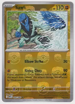 Sawk 049/086 Master Ball Holo White Flare – Pokemon TCG - Image 1
