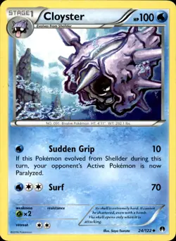Cloyster 24/122 Uncommon - Pokemon XY - BREAKpoint LP - Image 1