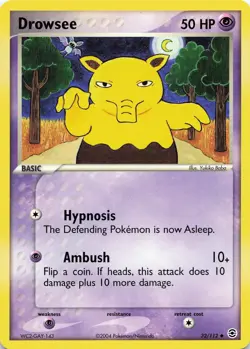 POKEMON Drowsee #32/112 Normal FireRed & LeafGreen NM - Image 1