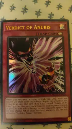 Yu-Gi-Oh! Maze of the Master 1st Edition Verdict of Anubis MZTM-EN009 Ultra Rare - Image 1