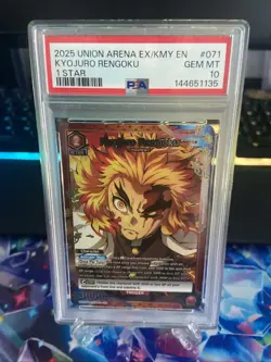 Union Arena TCG Kyojuro Rengoku Alt Art Holo PSA 10 Gem Mint Demon Slayer - Image 1