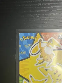 Pokemon First Movie Sticker Card Pikachu Raichu Topps Vintage 1999 MP - Image 4