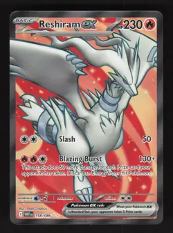 Reshiram EX 158/086 Pokemon White Flare Full Art Holo Card - Image 1