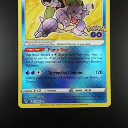 Radiant Blastoise 018/078 Pokemon Go Holo Card - Image 3