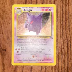 Pokemon TCG Gengar Fossil Holo Card 5/62 See Pics Holo Has Scratches - Image 2
